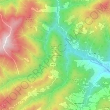 Castel Castagnaio topographic map, elevation, terrain