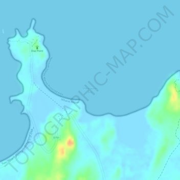Shearwater Bay topographic map, elevation, terrain