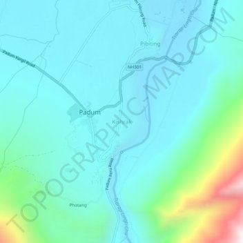 Kishrak topographic map, elevation, terrain