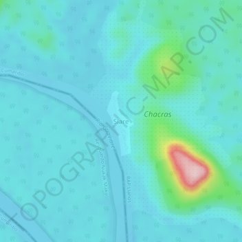 Siare topographic map, elevation, terrain