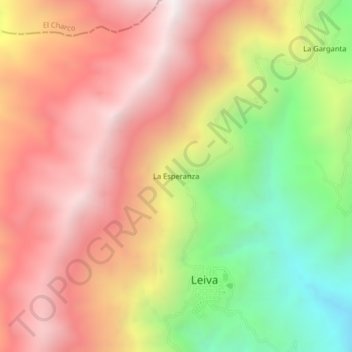 La Esperanza topographic map, elevation, terrain