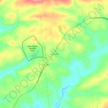 Fisherville topographic map, elevation, terrain