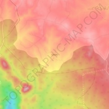 Chichi topographic map, elevation, terrain
