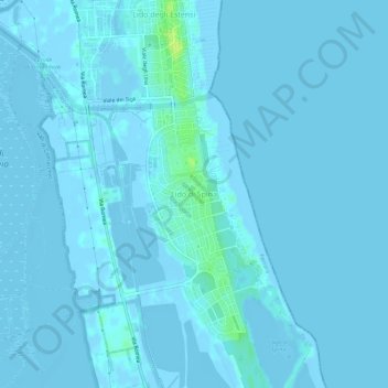 Lido di Spina topographic map, elevation, terrain