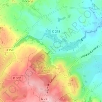 La Haye topographic map, elevation, terrain