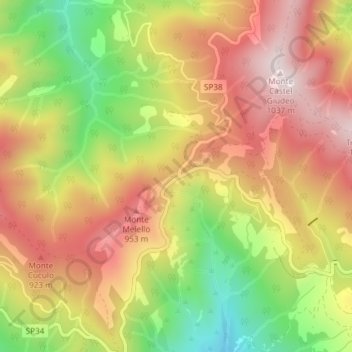 Portole topographic map, elevation, terrain