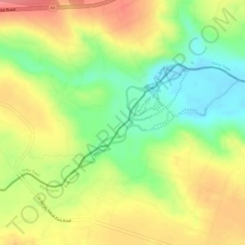 Fourteen Falls topographic map, elevation, terrain