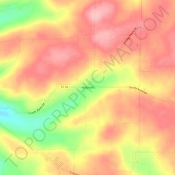 Wileyville topographic map, elevation, terrain