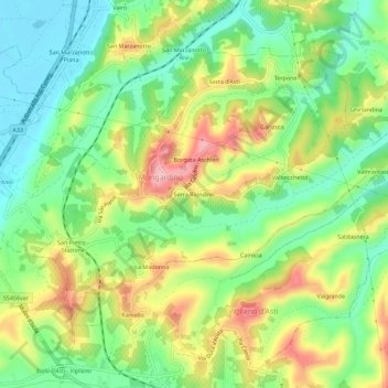 Serra Riondino topographic map, elevation, terrain