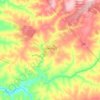 Luanshya topographic map, elevation, terrain