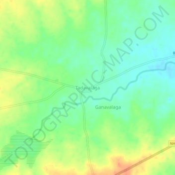 Tadavalaga topographic map, elevation, terrain
