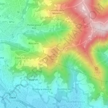 Maresana topographic map, elevation, terrain