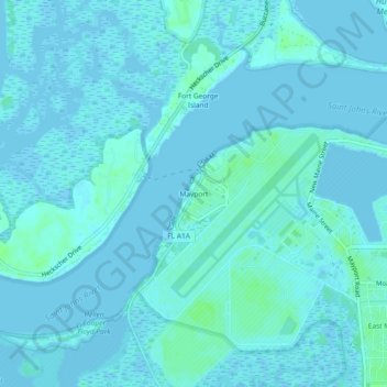 Mayport topographic map, elevation, terrain