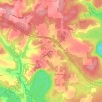 Lanse topographic map, elevation, terrain