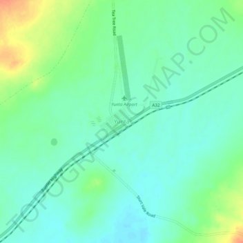 Yunta topographic map, elevation, terrain