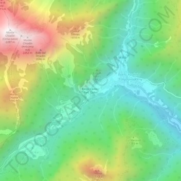 Ciolos topographic map, elevation, terrain