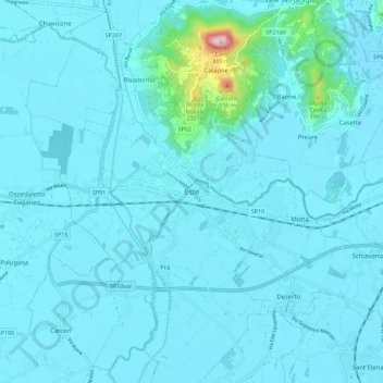 Este topographic map, elevation, terrain