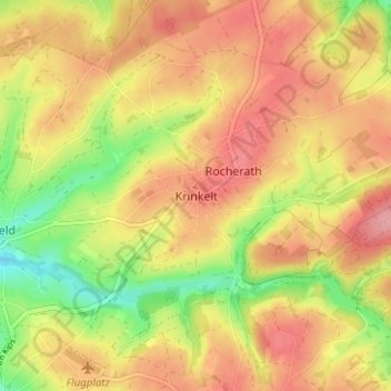 Krinkelt topographic map, elevation, terrain
