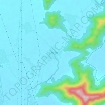 Kameng topographic map, elevation, terrain