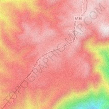 Sierra de Pie de Palo topographic map, elevation, terrain