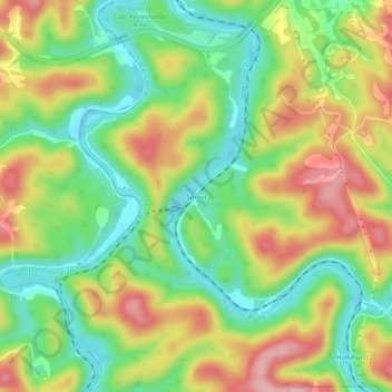 Sproul topographic map, elevation, terrain