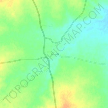 Umadi topographic map, elevation, terrain