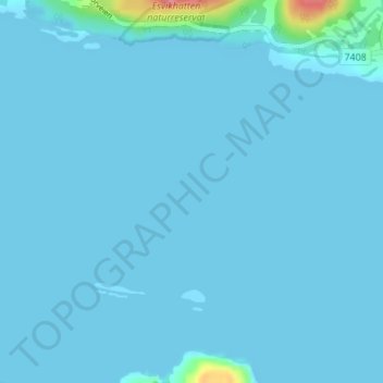 Tjongsfjorden topographic map, elevation, terrain