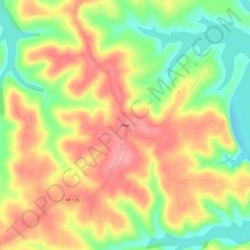 Peel topographic map, elevation, terrain