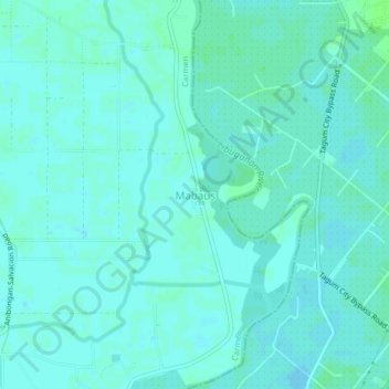 Mabaus topographic map, elevation, terrain