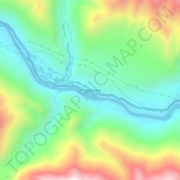Pharkaythang topographic map, elevation, terrain