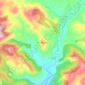 Roda de Isábena topographic map, elevation, terrain