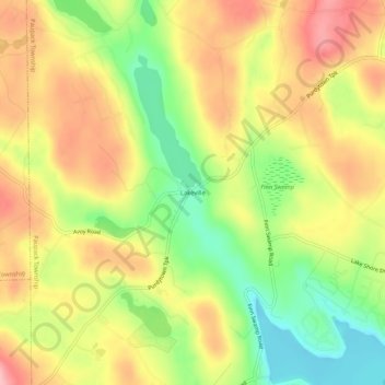 Lakeville topographic map, elevation, terrain