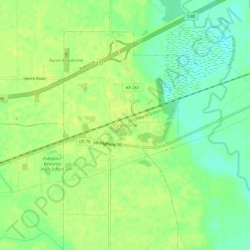 Palestine topographic map, elevation, terrain