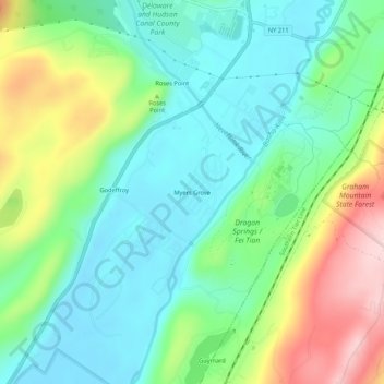 Myers Grove topographic map, elevation, terrain