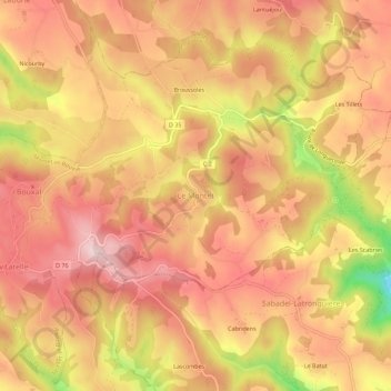 Le Montet topographic map, elevation, terrain