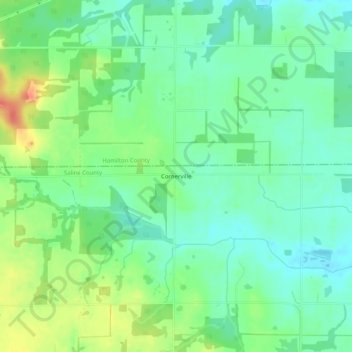 Cornerville topographic map, elevation, terrain