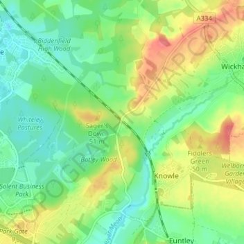Tapnage topographic map, elevation, terrain