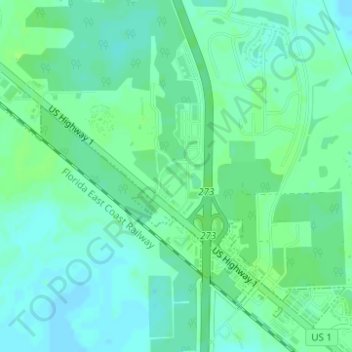Destination Daytona topographic map, elevation, terrain