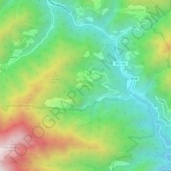 Aigovo topographic map, elevation, terrain