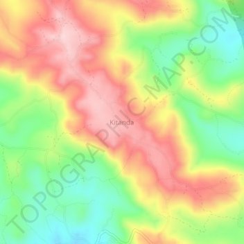 Kitanda topographic map, elevation, terrain