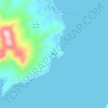 Nipa topographic map, elevation, terrain