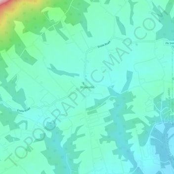 Bloserville topographic map, elevation, terrain