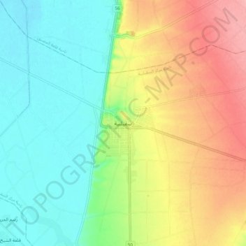 As-Suqailabiya topographic map, elevation, terrain