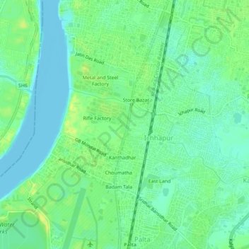 Park Gate topographic map, elevation, terrain