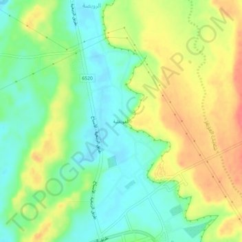Al `Uwayqiliyah topographic map, elevation, terrain