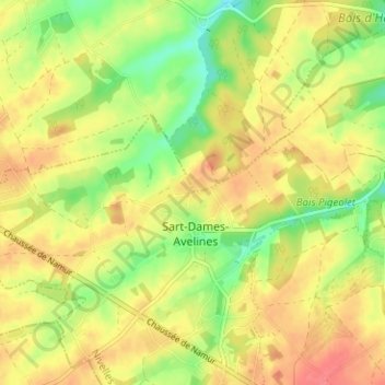 Houlette topographic map, elevation, terrain