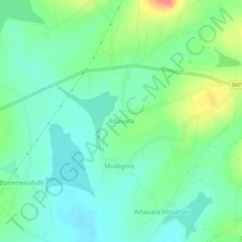 Attavara topographic map, elevation, terrain