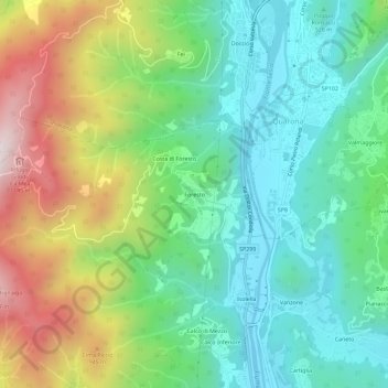 Foresto topographic map, elevation, terrain