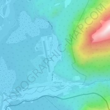 Villa O'Higgins topographic map, elevation, terrain