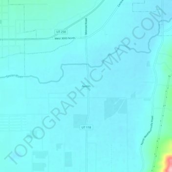 Austin topographic map, elevation, terrain